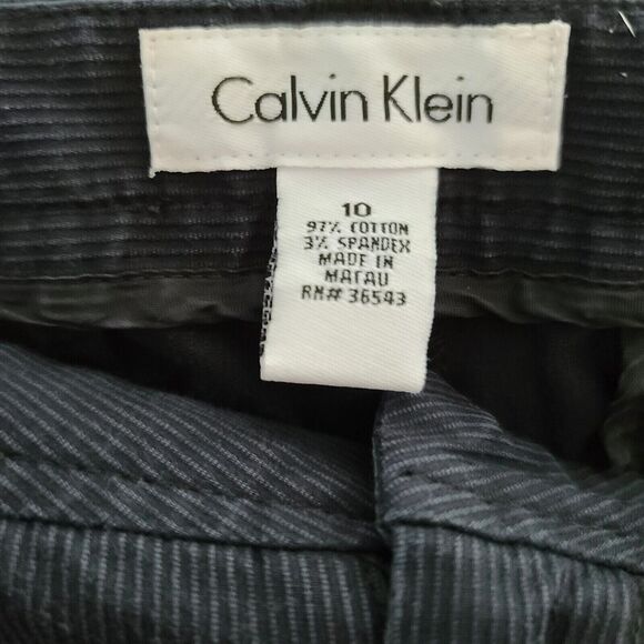Calvin Klein Womens Corduroy Pants Blue Size 10 Cotton Blend Stretch Pockets - Picture 6 of 12